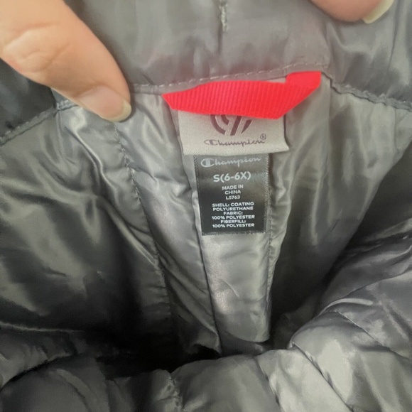 Champion Kids UNISEX Gray with Neon Pink Details Snow Ski Pants Size 6… - Picture 10 of 11